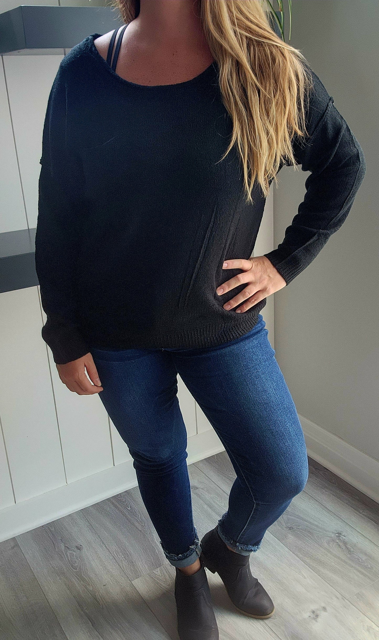 Knit Sweater w/ Pocket