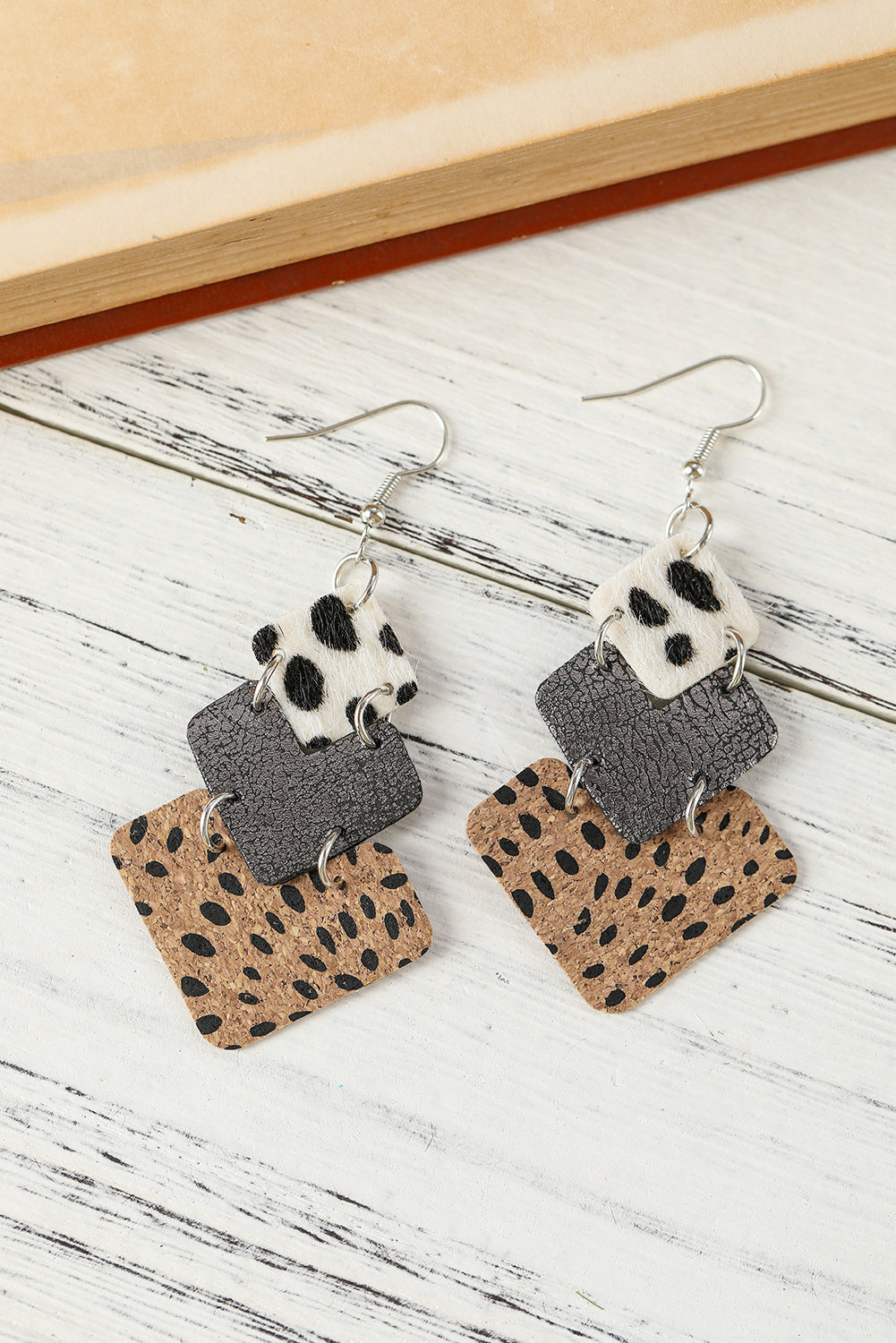 Color Block Drop Earrings