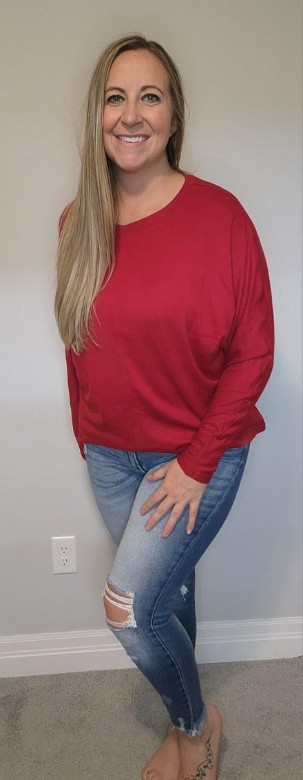 Solid Color Long Sleeve Top