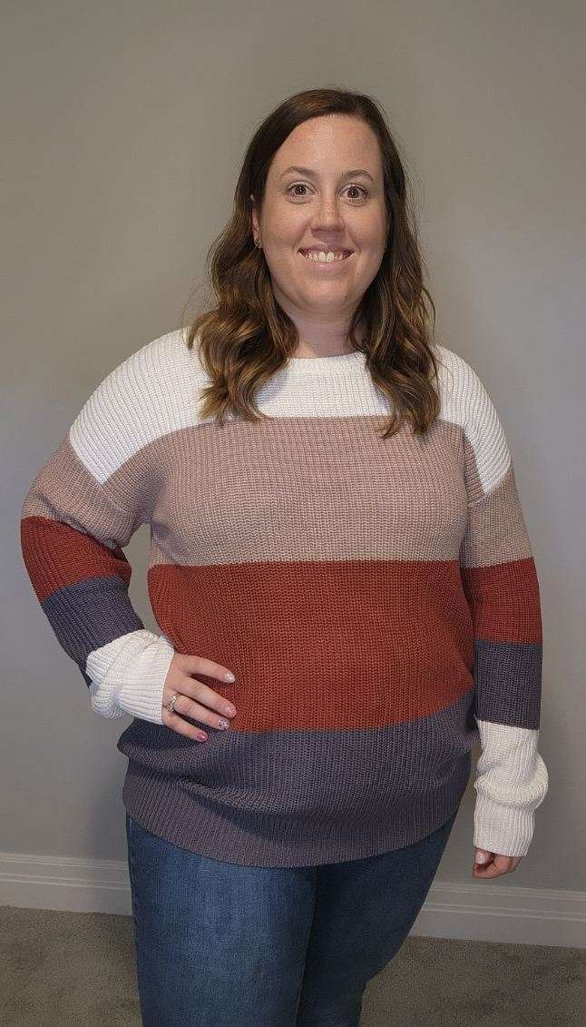Color Block Knitted Sweater