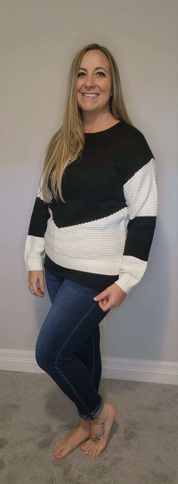 Black & White Chevron Sweater