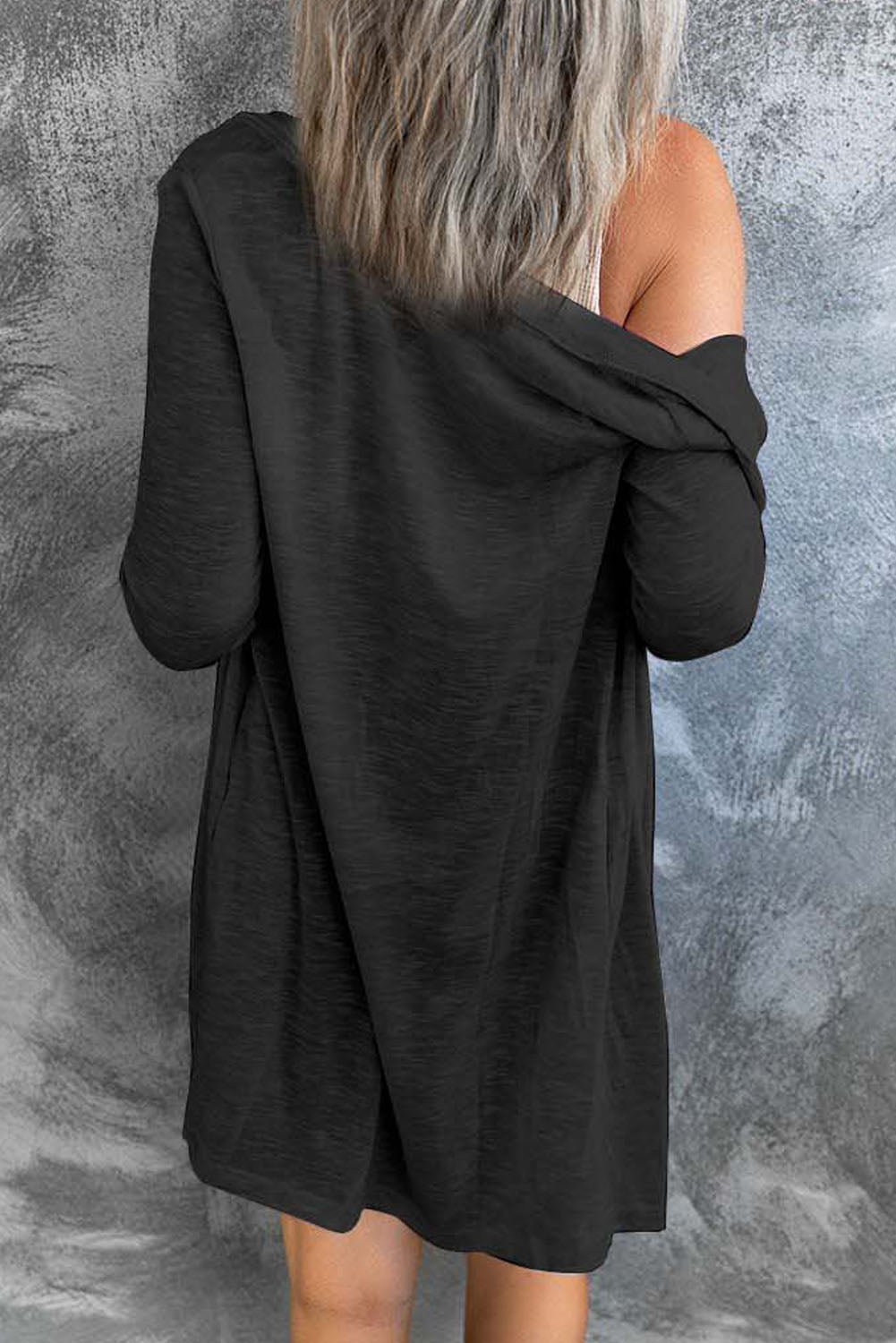 Open Front Cardigan w/ Buttons
