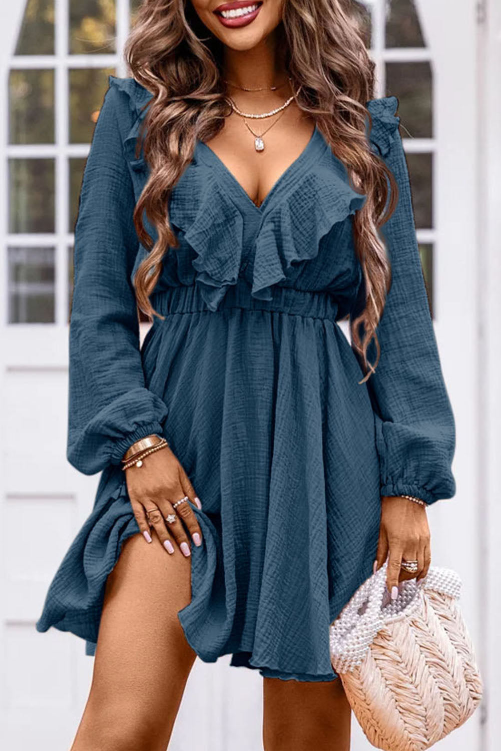 Ruffled Mini Dress