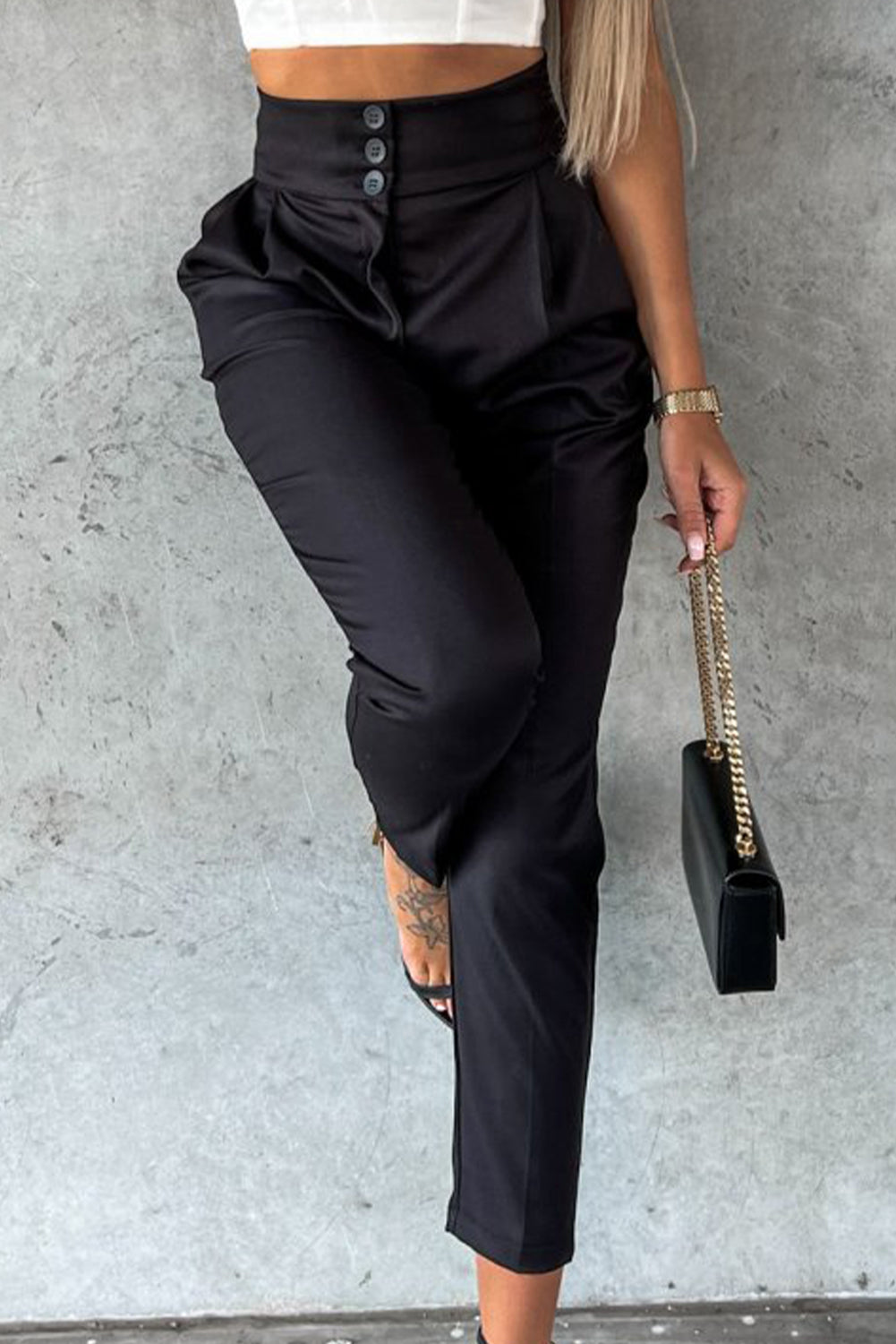 High Waist Tapered Pants