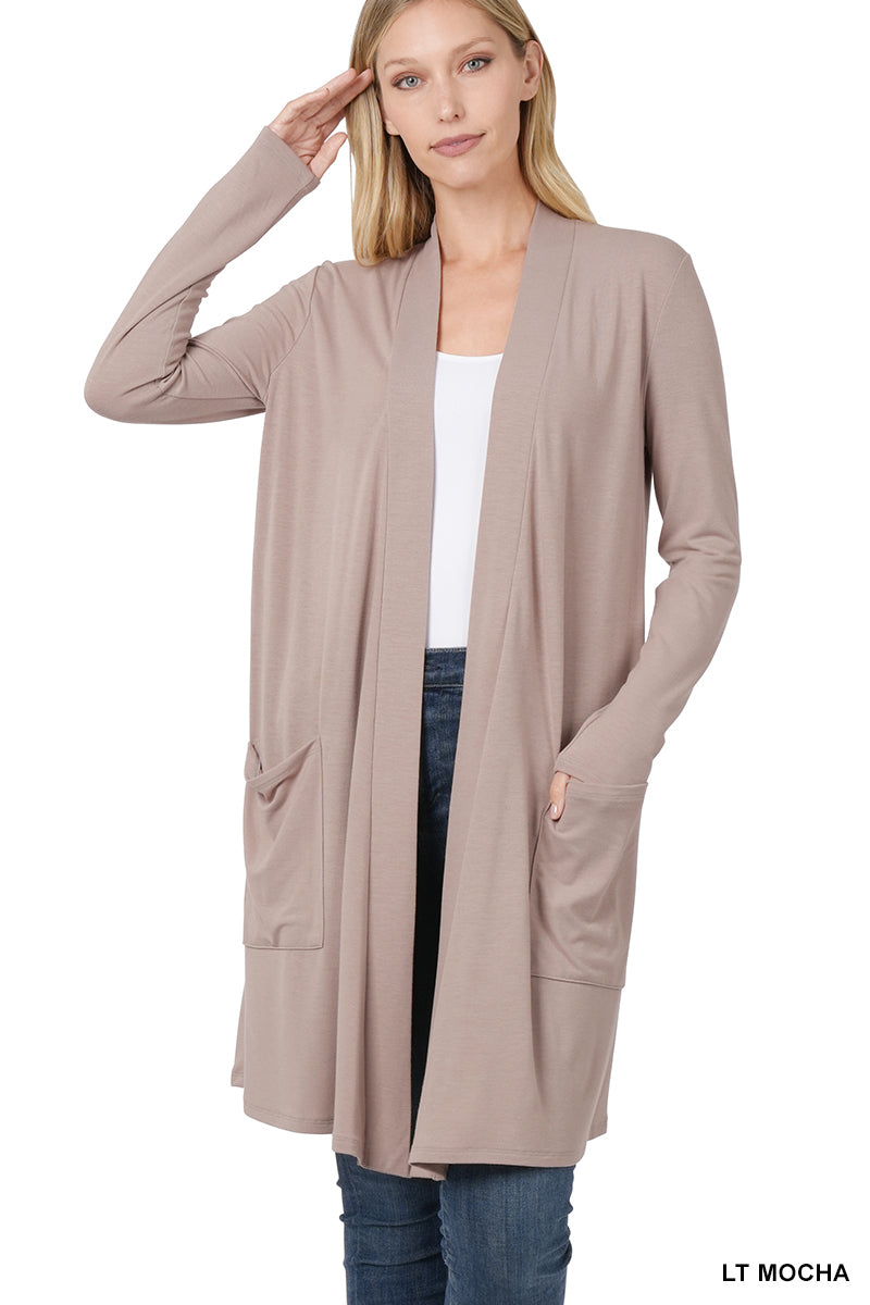 Slouchy Pocket Open Cardigan
