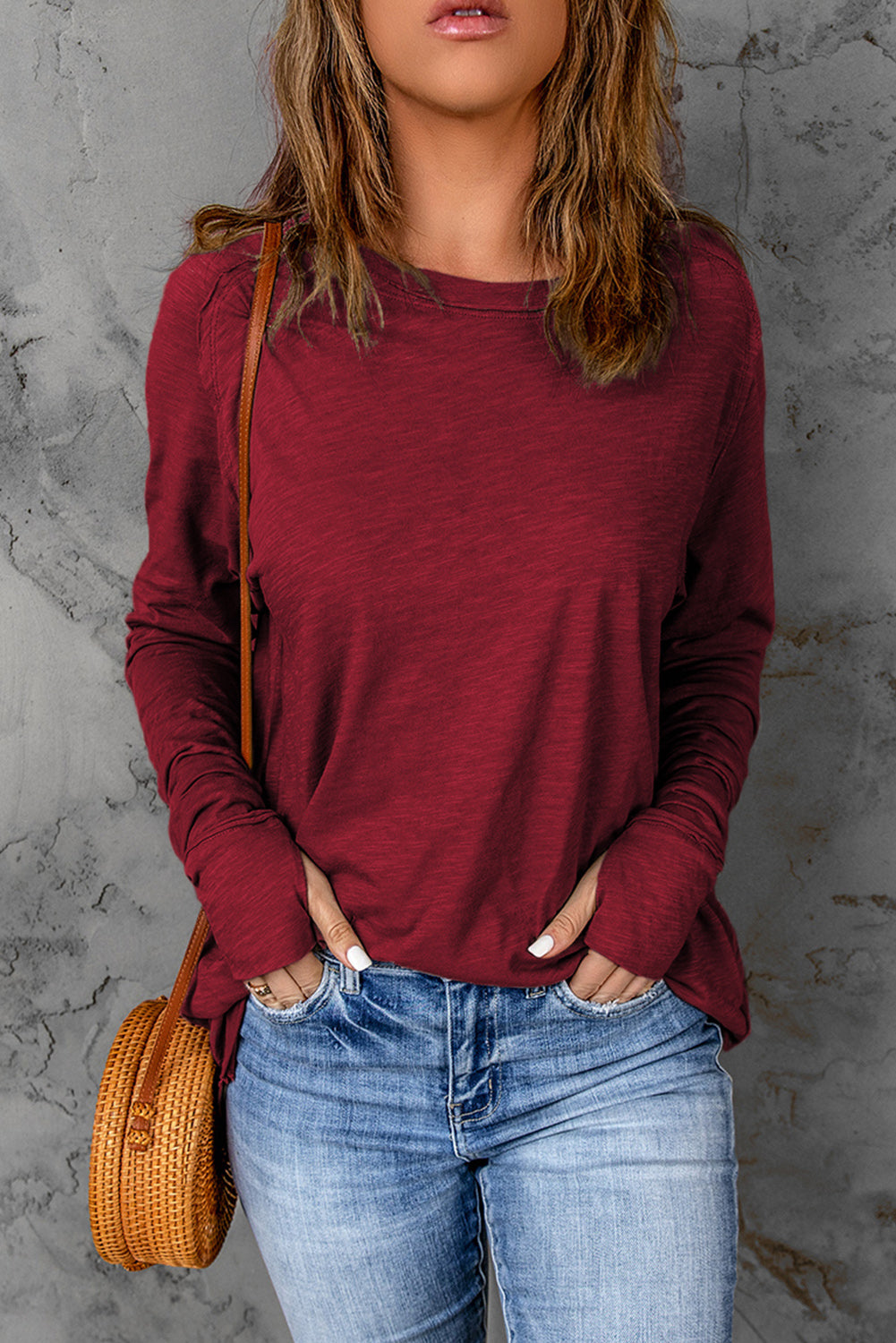 Long Sleeve Crew Neck Top