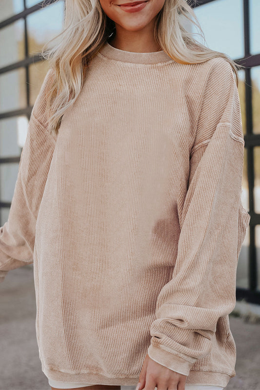 Corded Oversized Sweatshirt