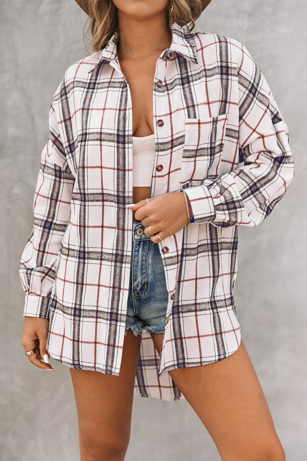 White Plaid Shacket