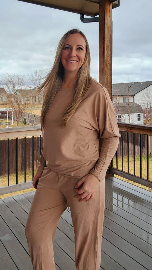 Ribbed Dolman Lounge Set